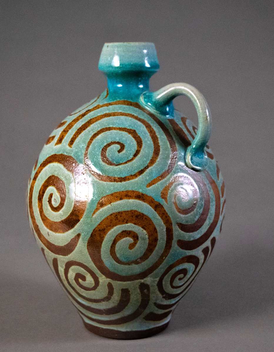 Turquoise Spiral Jug by Leo Rohn-Capellaro 