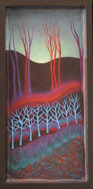 Twilight Tapestry (Framed original) by Nancy Giffey 