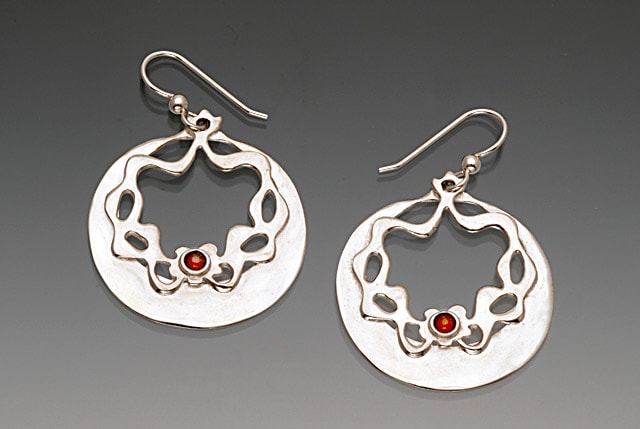 Winding Road Earrings (Turquoise) by Georgia Weithe, Image 1.