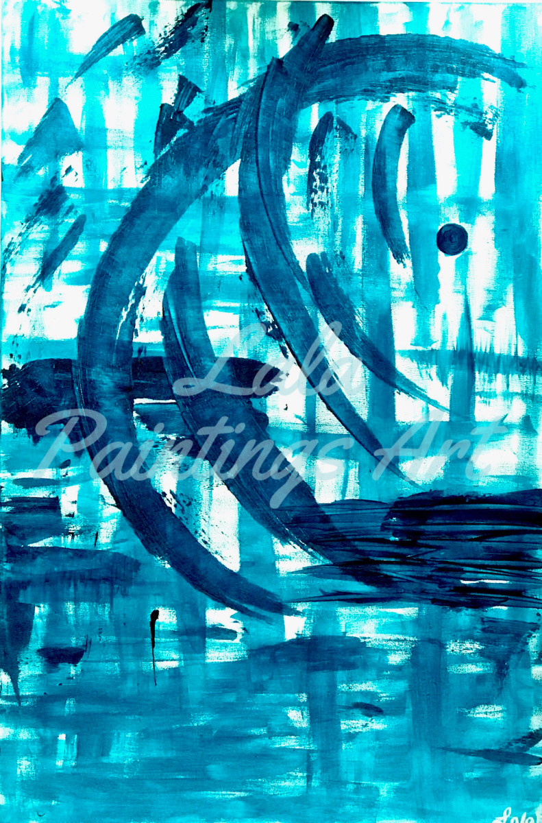 Flying to the moon by Lala Lapinski 