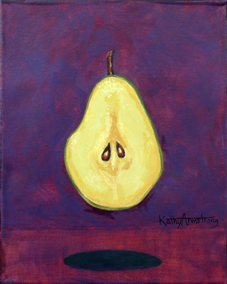 Levitating Pear Half by Kathy Armstrong 