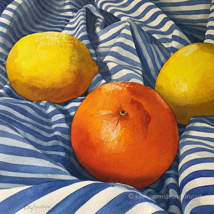 Orange with Sidekicks by Kathy Armstrong, Image 1.