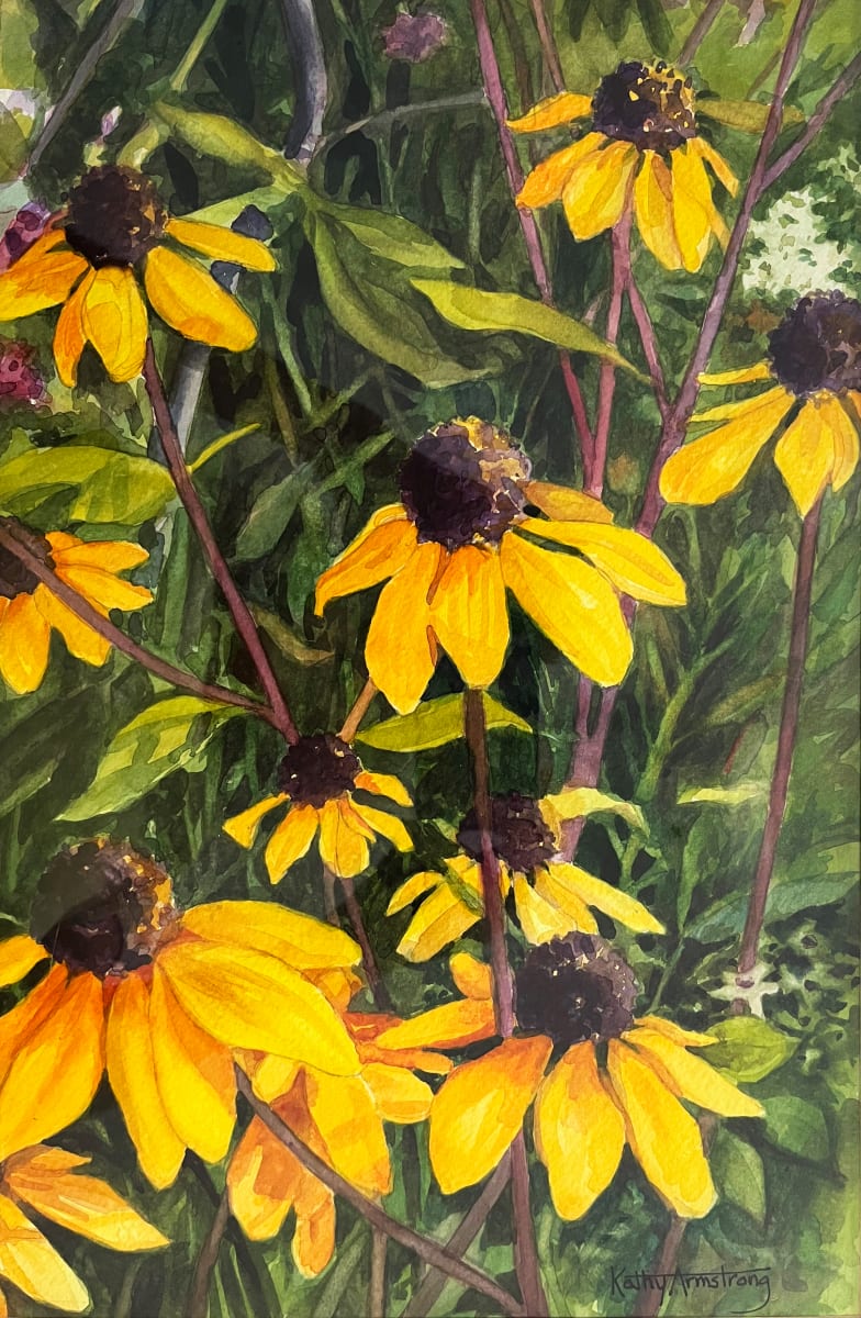 Yellow Coneflowers by Kathy Armstrong 