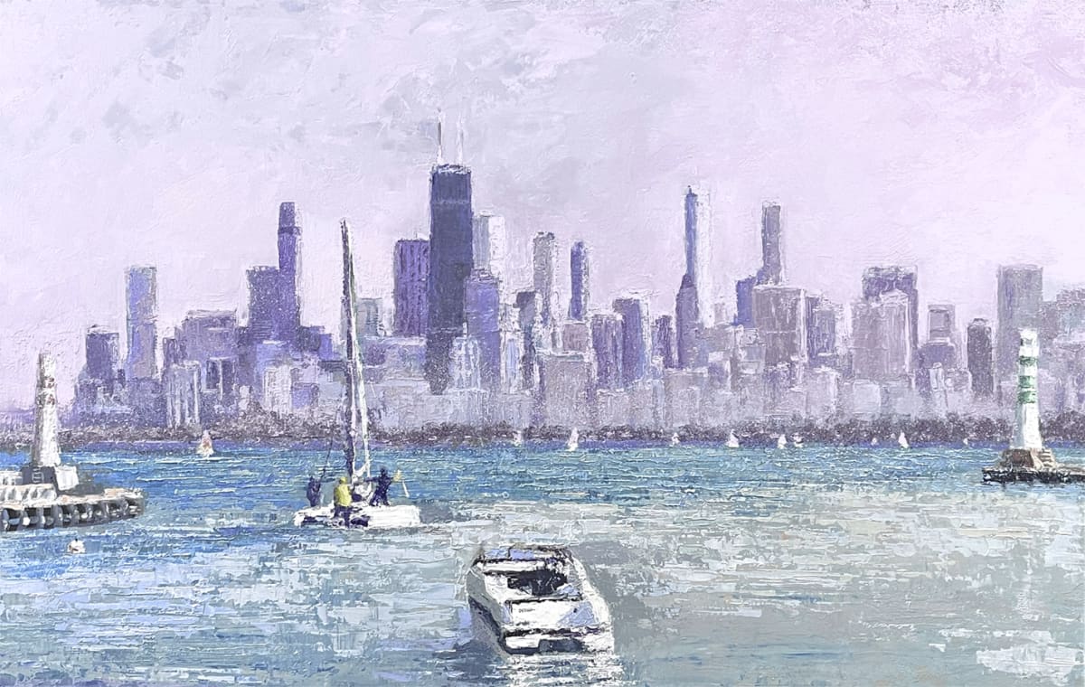 Chicago Skyline from Montrose Harbor by Jeffery Sparks 