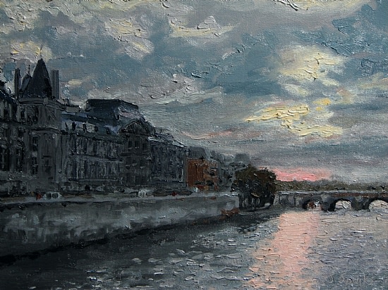 Dusk Befalls the Seine by Jeffery Sparks 