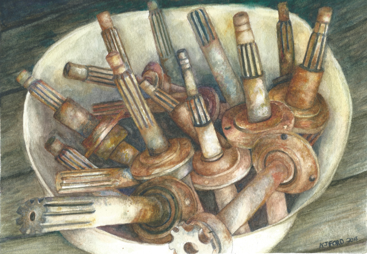 Bucket of Shafts (Transmission Input Shafts) by Katherine J Ford 