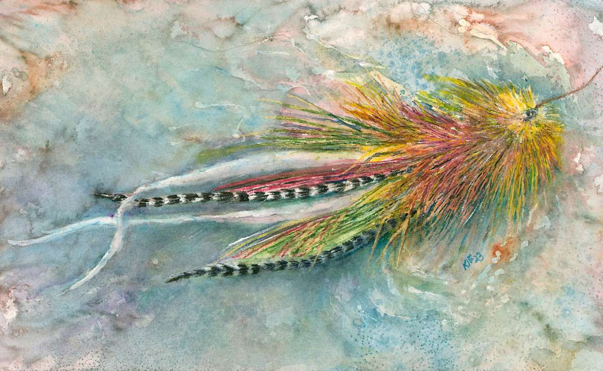Double Trouble Musky Fly by Katherine J Ford, Image 1.
