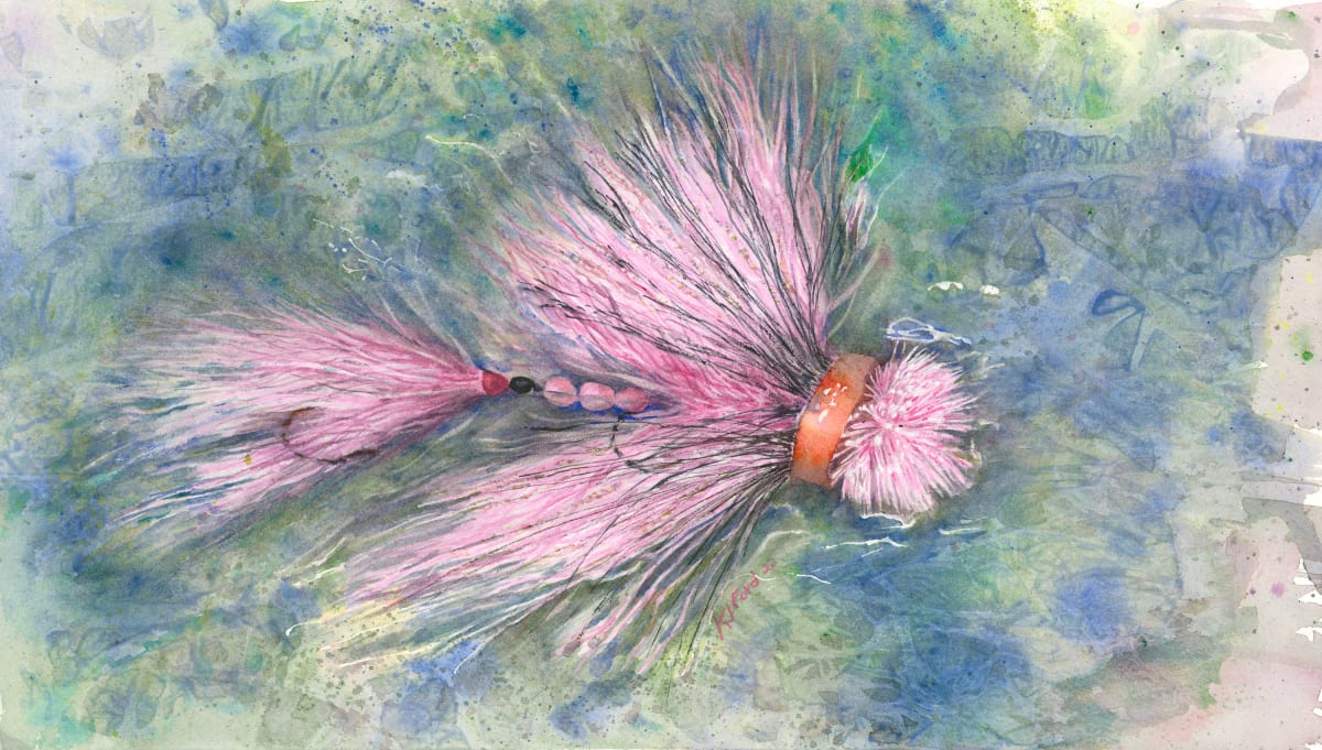 Hooked on Pink Musky Fly by Katherine J Ford  Image: Hooked on Pink Musky Fly