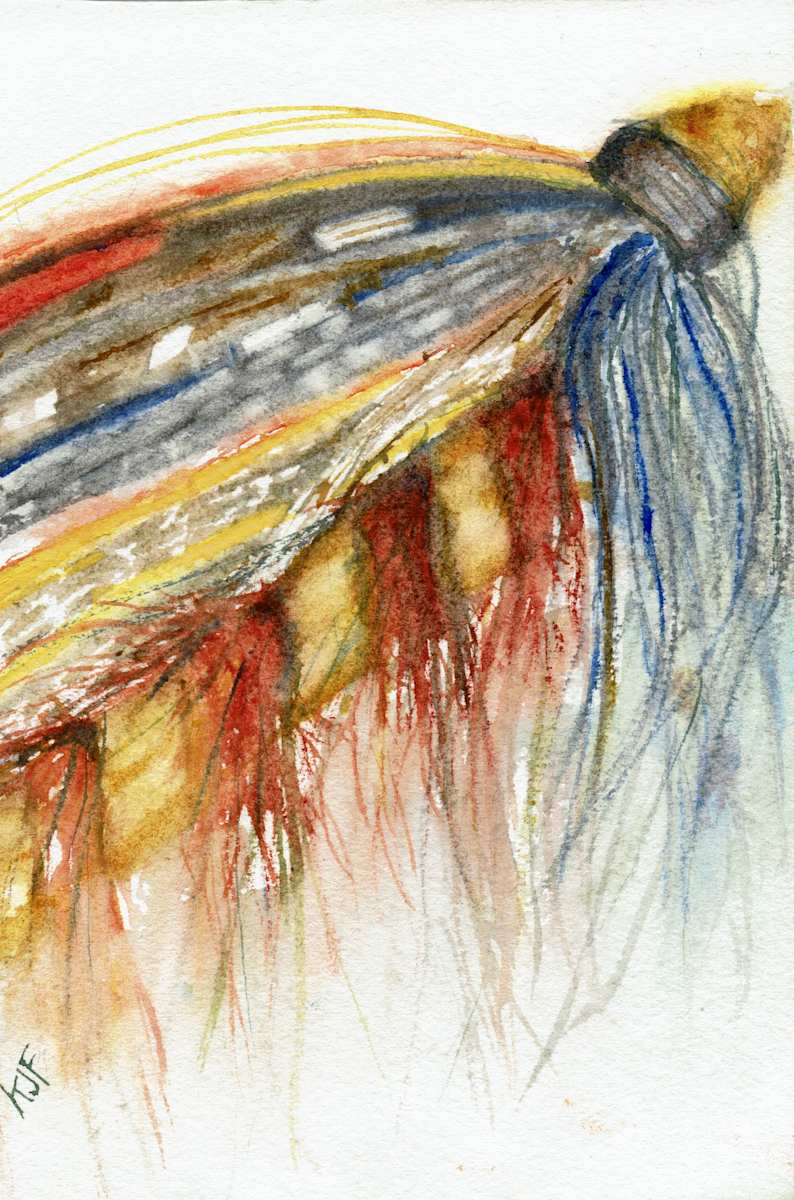 Long Salmon Fly by Katherine J Ford, Image 1.