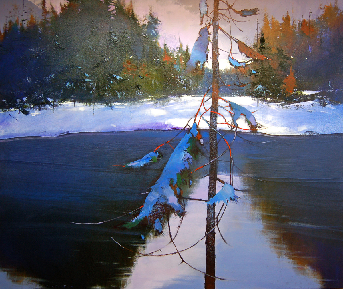 Evening - Tea Lake by David Lidbetter Fine Art, Image 1.