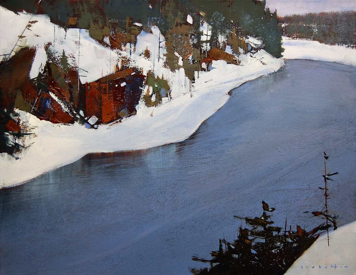 French River In Winter, Image 1.