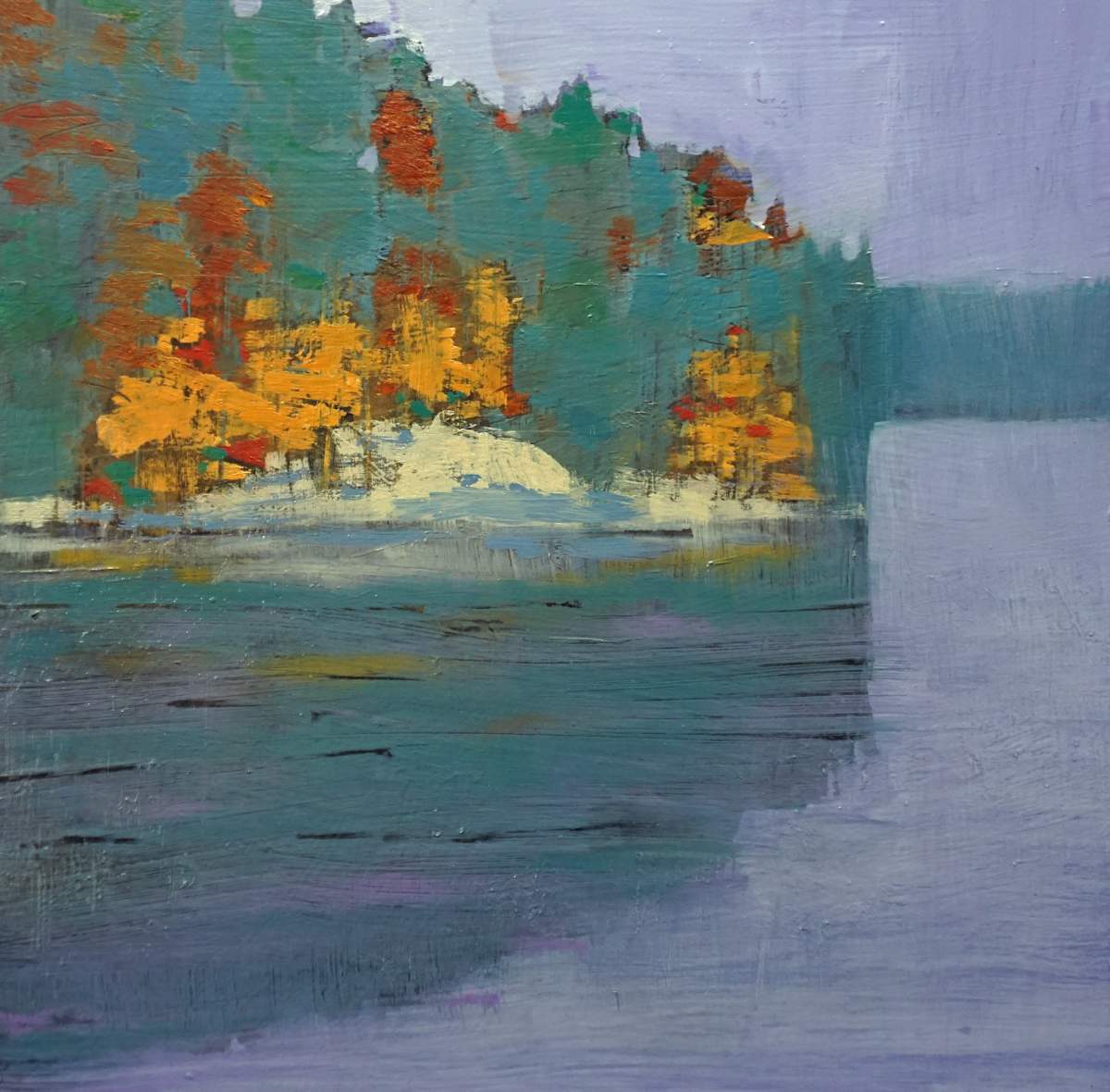 Tamaracks on the Shore by David Lidbetter Fine Art 