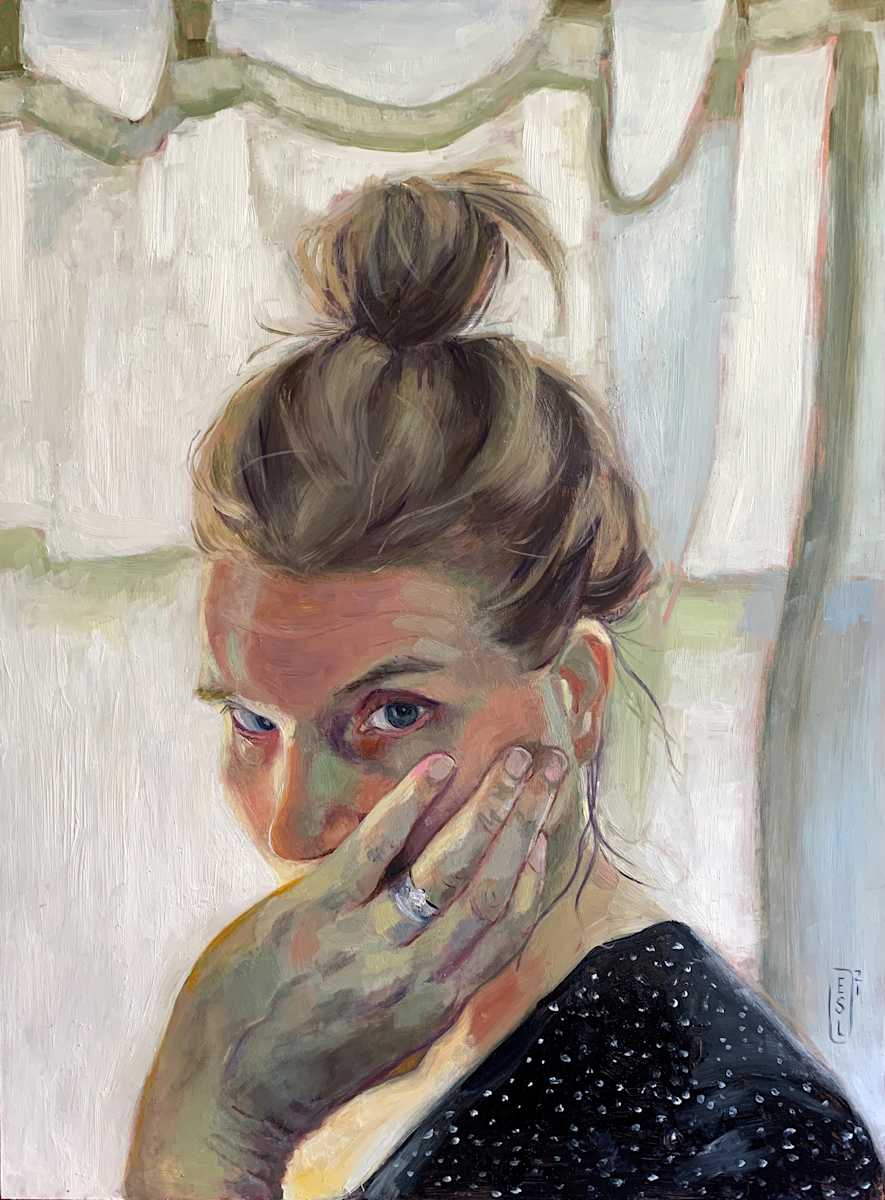 Sunlit Curtain by Ellen Starr Lyon, Image 1.