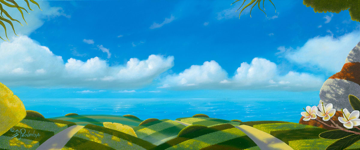 Blue Horizon by Michael Provenza  Image: "Blue Horizon" (Oil on Board) by Michael Provenza
10″ x 24″ + frame size