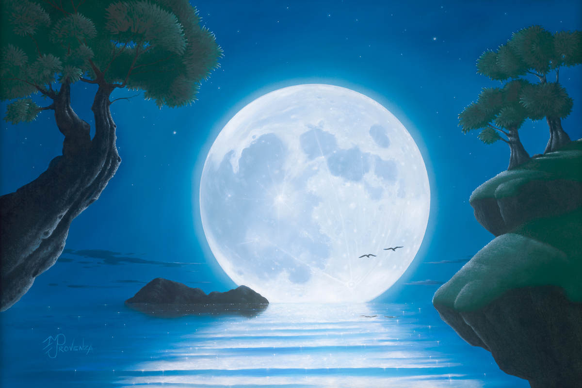 Blue Moon by Michael Provenza  Image: "Blue Moon" 24x36 (oil on canvas) by Michael Provenza