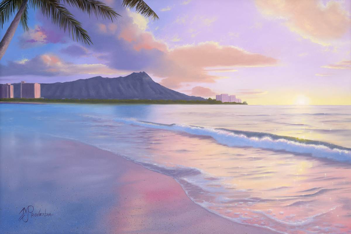 Diamond and Pearl by Michael Provenza  Image: "Diamond and Pearl" 20x30 (oil on canvas and limited edition art) by Michael Provenza