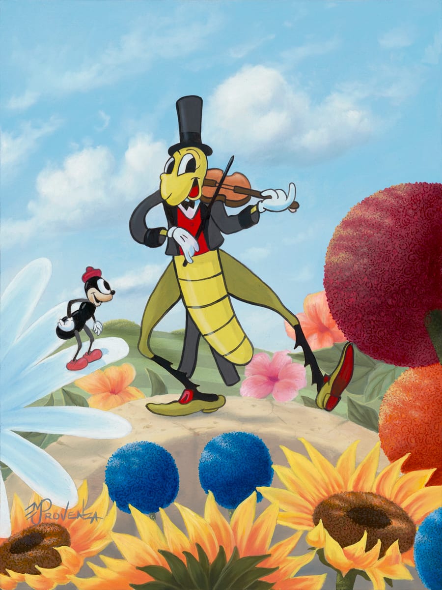 DISNEY Flower Song (Silly Symphonies) by Michael Provenza  Image: “Flower Song” 12x9 (oil on board) by Michael Provenza