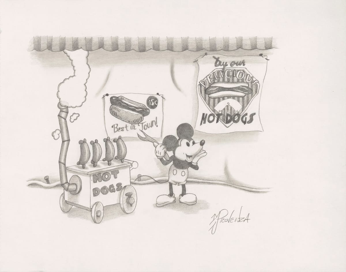 DISNEY Mickey's First Words (Mickey Mouse) Sketch by Michael Provenza  Image: "Mickey's First Words" 11x14 (Graphite on Paper) by Michael Provenza
