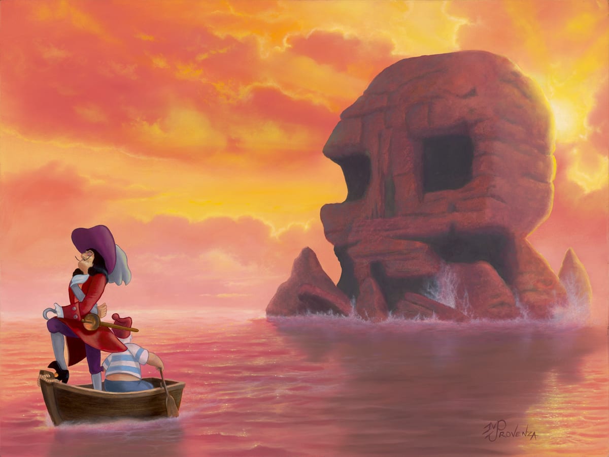 DISNEY Skull Rock (Peter Pan) by Michael Provenza  Image: "Skull Rock" 18x24 (oil on board) by Michael Provenza