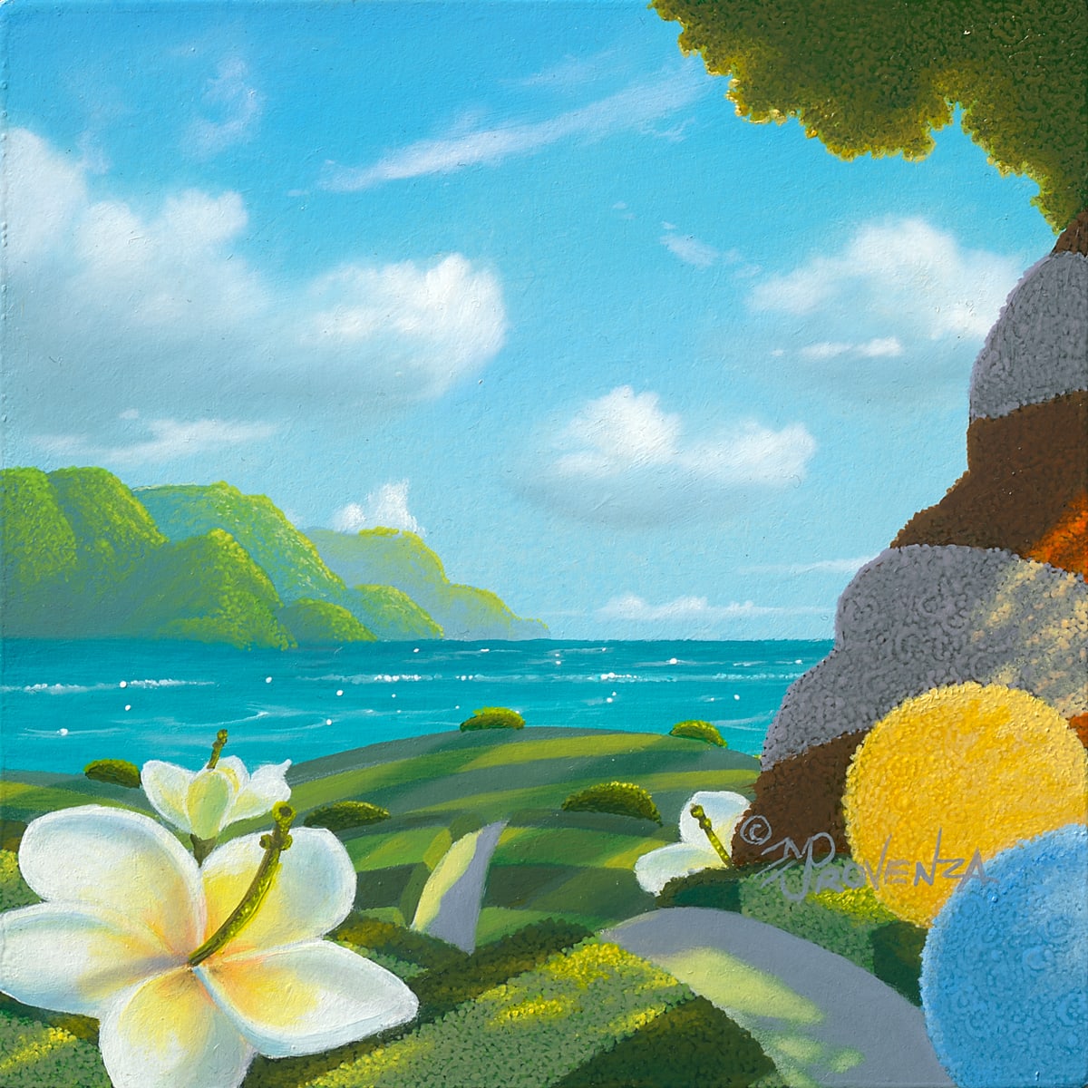 Island Pathway by Michael Provenza  Image: “Island Pathway” 6x6 (oil on board) by Michael Provenza