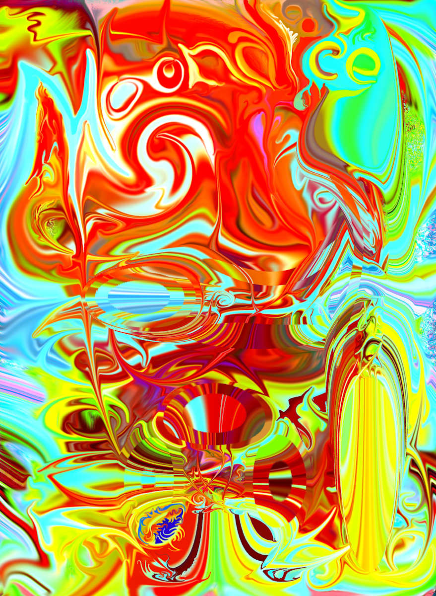 untitled red and yellow by Lee Conklin, Image 1.