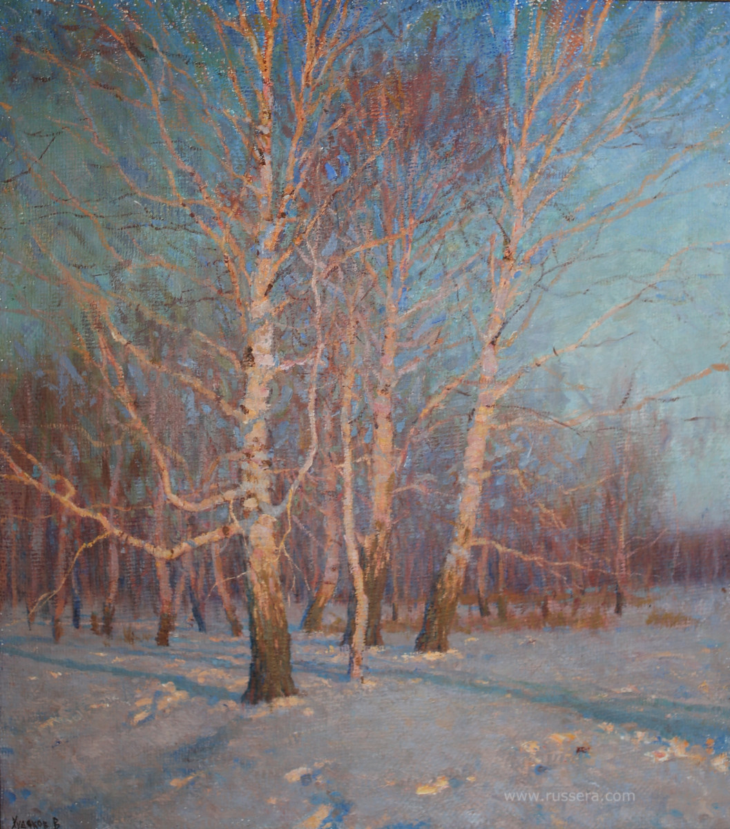 Frosty Evening by Vasily Hudyakov 