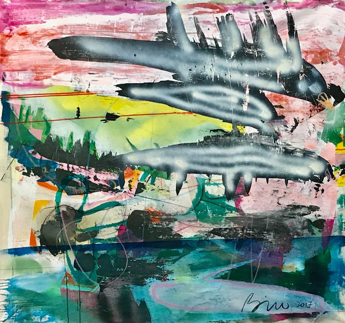 Birds over landscape by Toni Bico, Image 1.