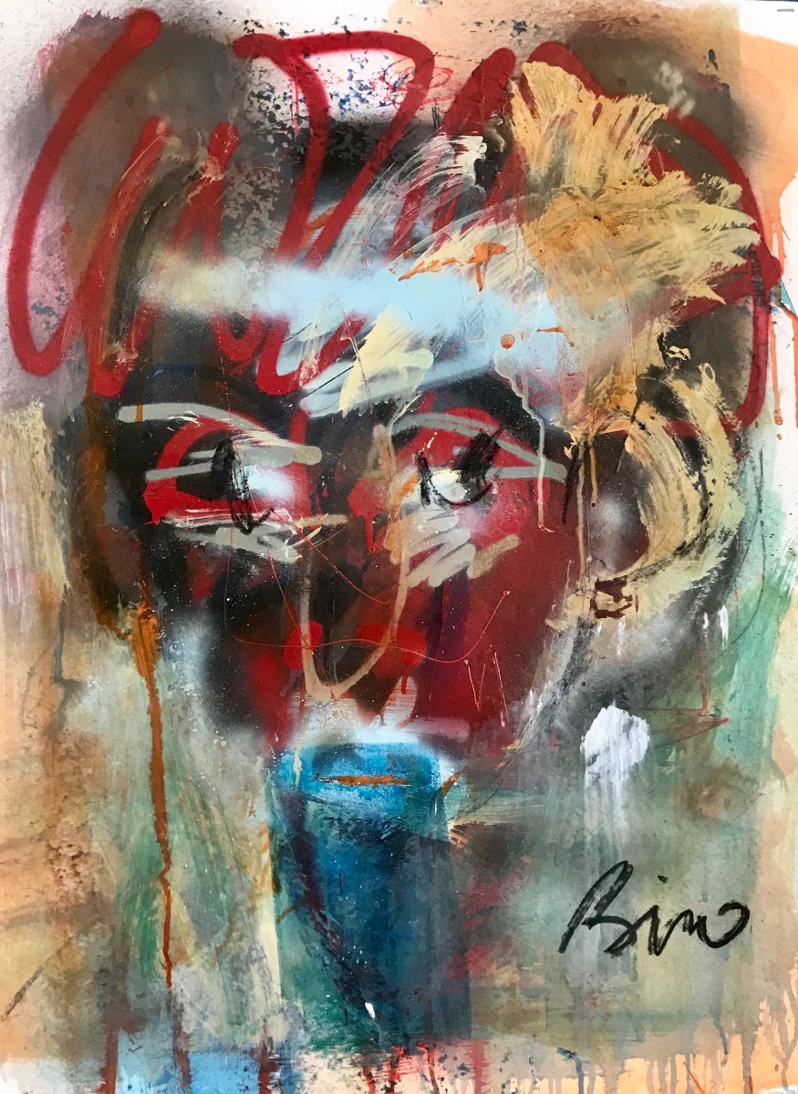 Woman with blue neck by Toni Bico 