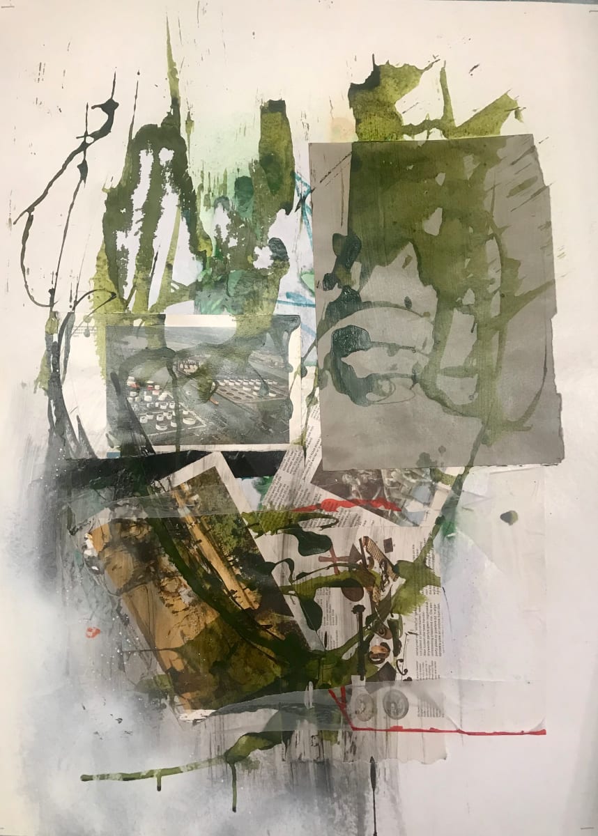 Head #2 ;  (collage) 