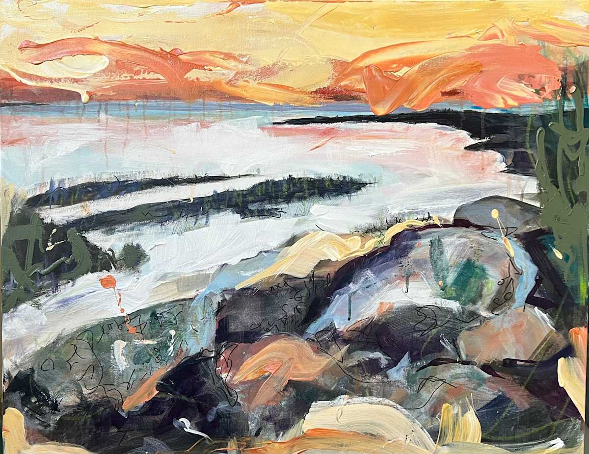 Sun Setting Into The Sea by Darline Braz  Image: Sun Setting Into The Sea