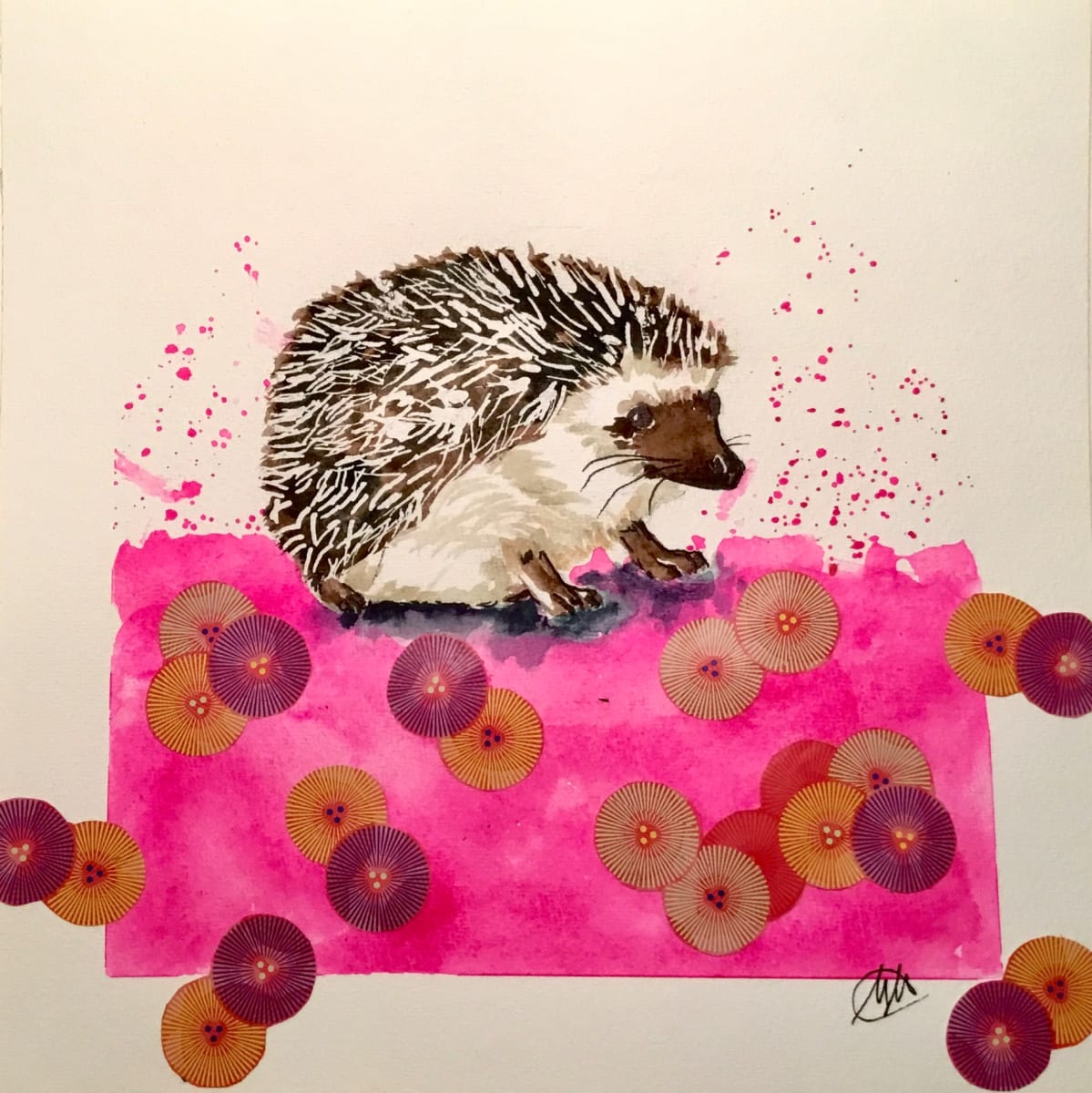 Pink hedgehog by Marina Marinopoulos 