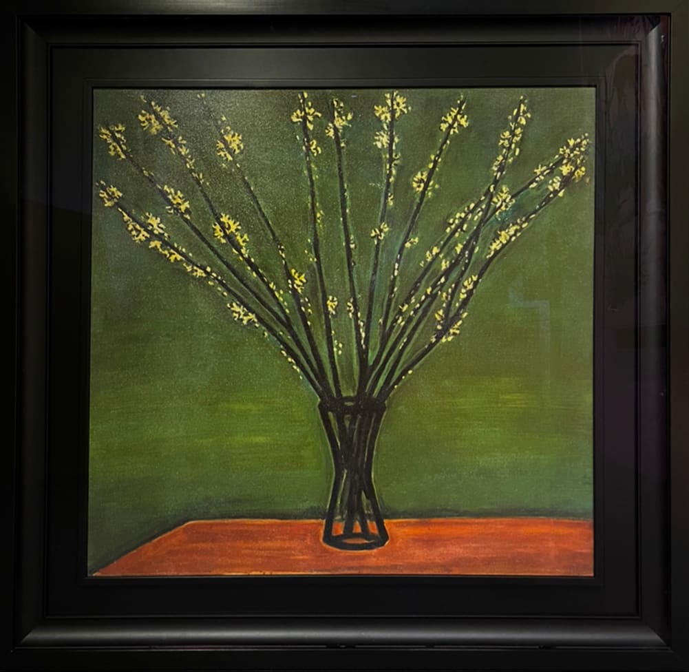 常玉限量版畫 - 瓶花 (綠) Flowers in Vase by 常玉 Sanyu 