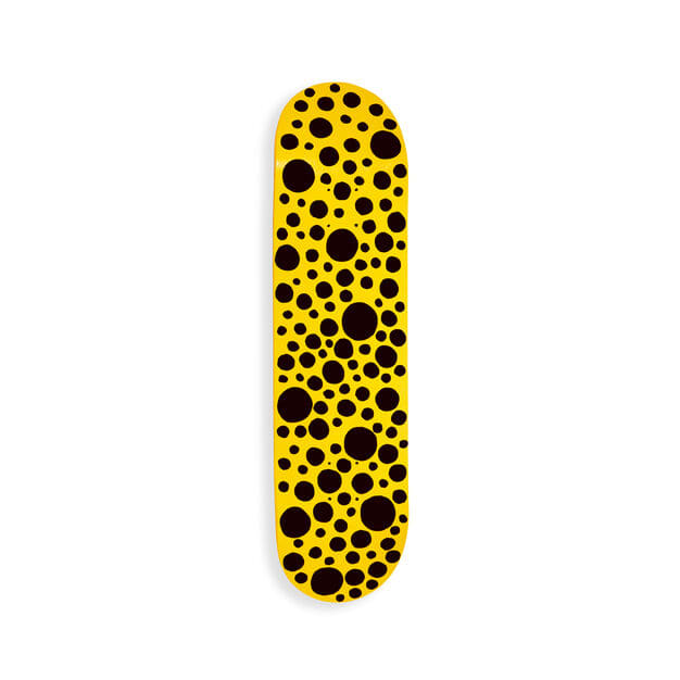 Yayoi Kusama Skateboard Yellow (Small Dots) by 草間彌生 KUSAMA Yayoi 