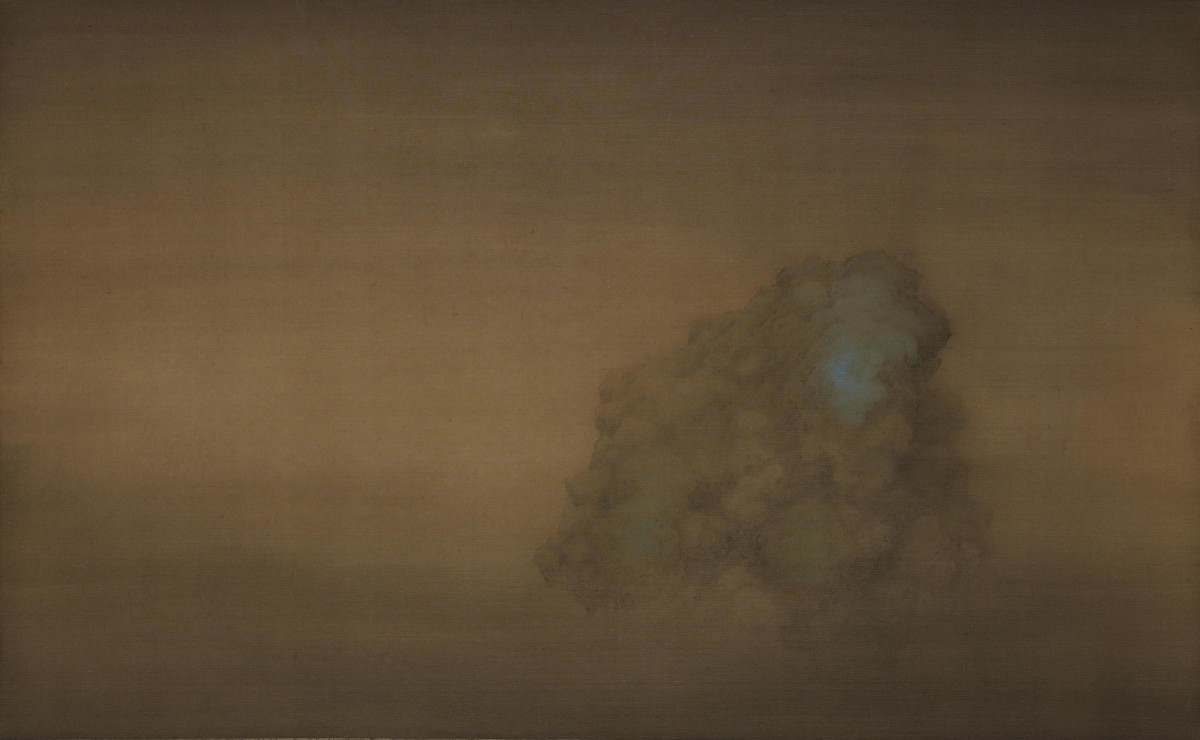 獨聳水巖 Towering Solitarily from Water by 白雨 Bai Yu 