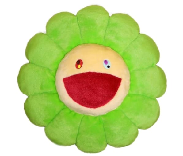 村上隆花抱枕 MURAKAMI Takashi Flower Cushion 30cm (Green) by 村上隆 TAKASHI Murakami 