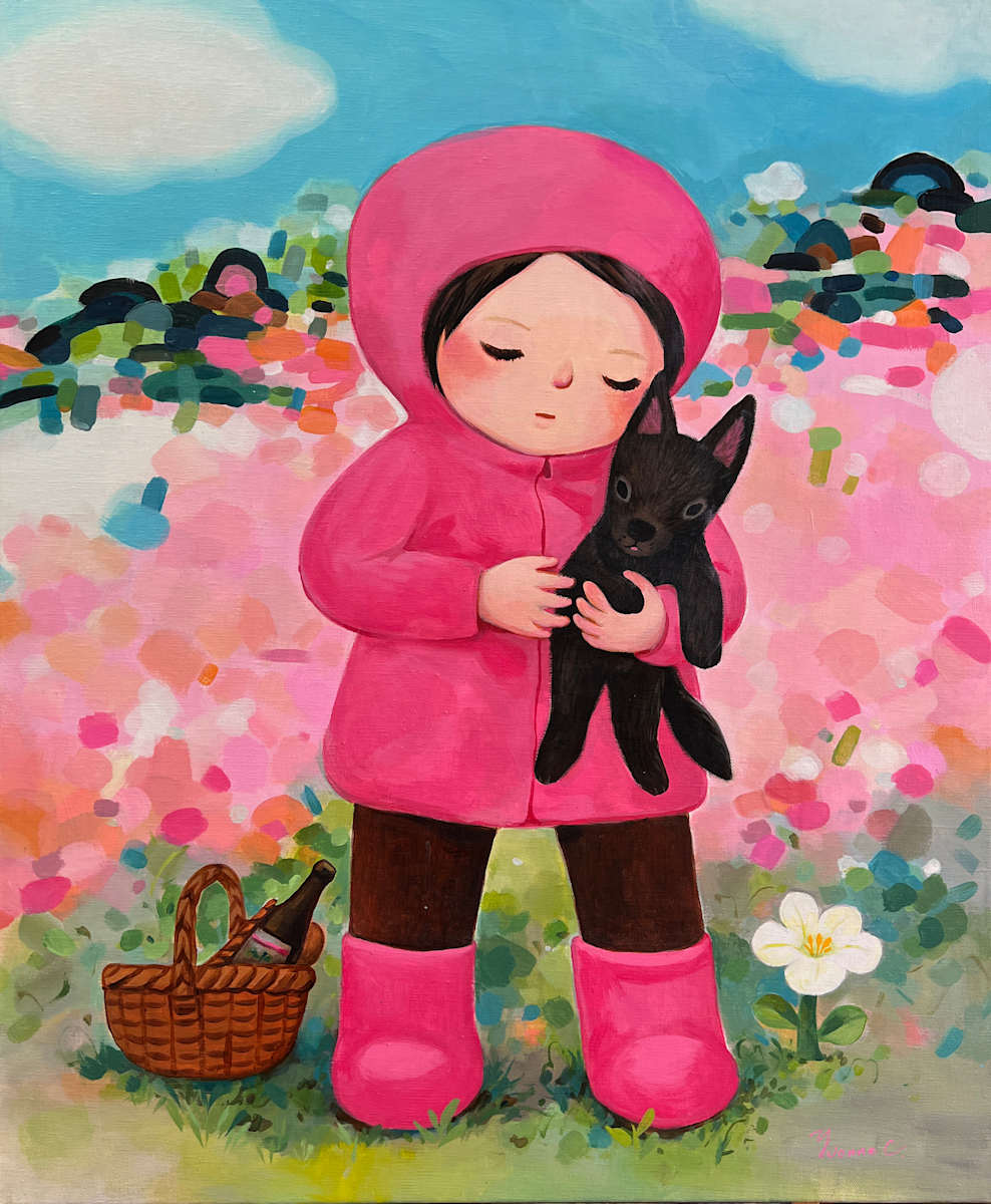 親親⼩狼 Kissing a Small Wolf by 陳盈帆 CHEN Yvonne, Image 1.