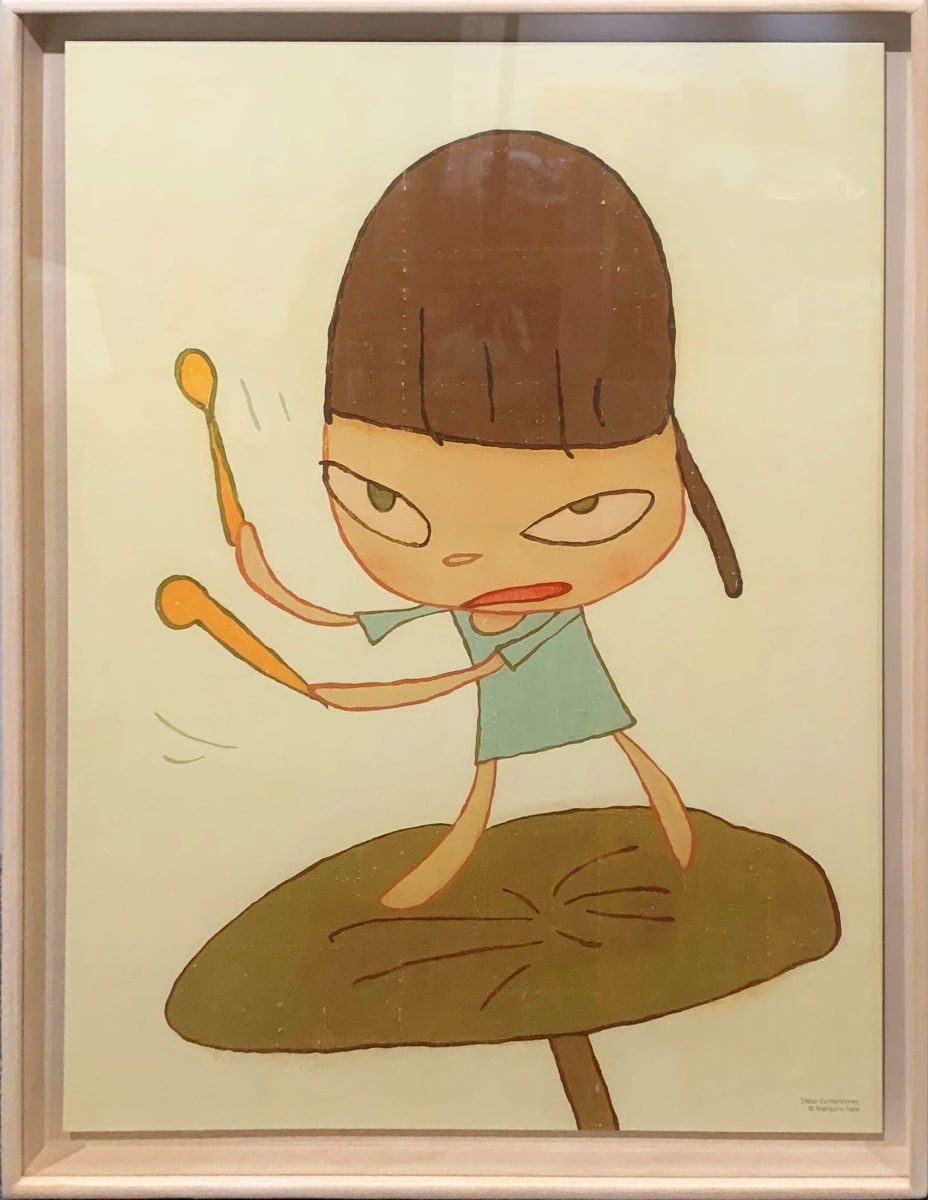 奈良美智 乘著冬葉遊行限量海報 Marching on a Butterbur Leaf poster by 奈良美智 NARA Yoshitomo 