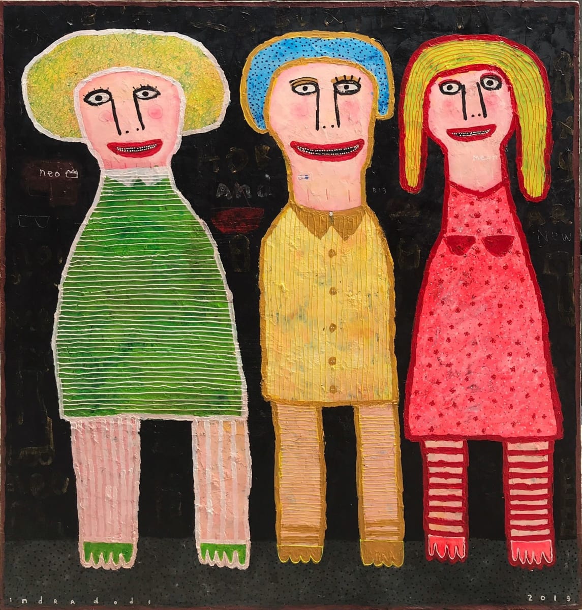 仨人 7 Three Figure 7 by 印德拉·多迪 Indra DODI, Image 1.
