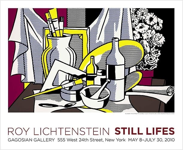 李欽斯坦 2010年 畫板靜物 海報  Still Life Poster (Still Life with Palette) by Roy Lichtenstein 