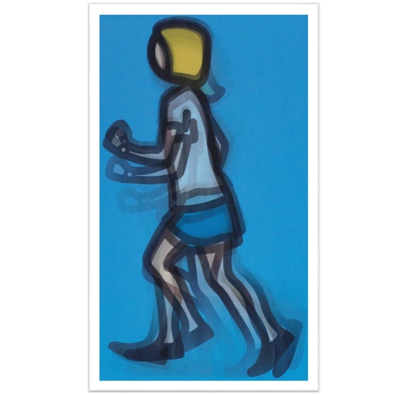 光柵明信片 Lenticular postcard - Bibi running by 歐培 Julian OPIE, Image 1.