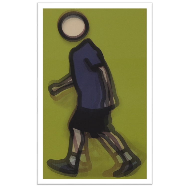 光柵明信片 Lenticular postcard - Paul running by 歐培 Julian OPIE 