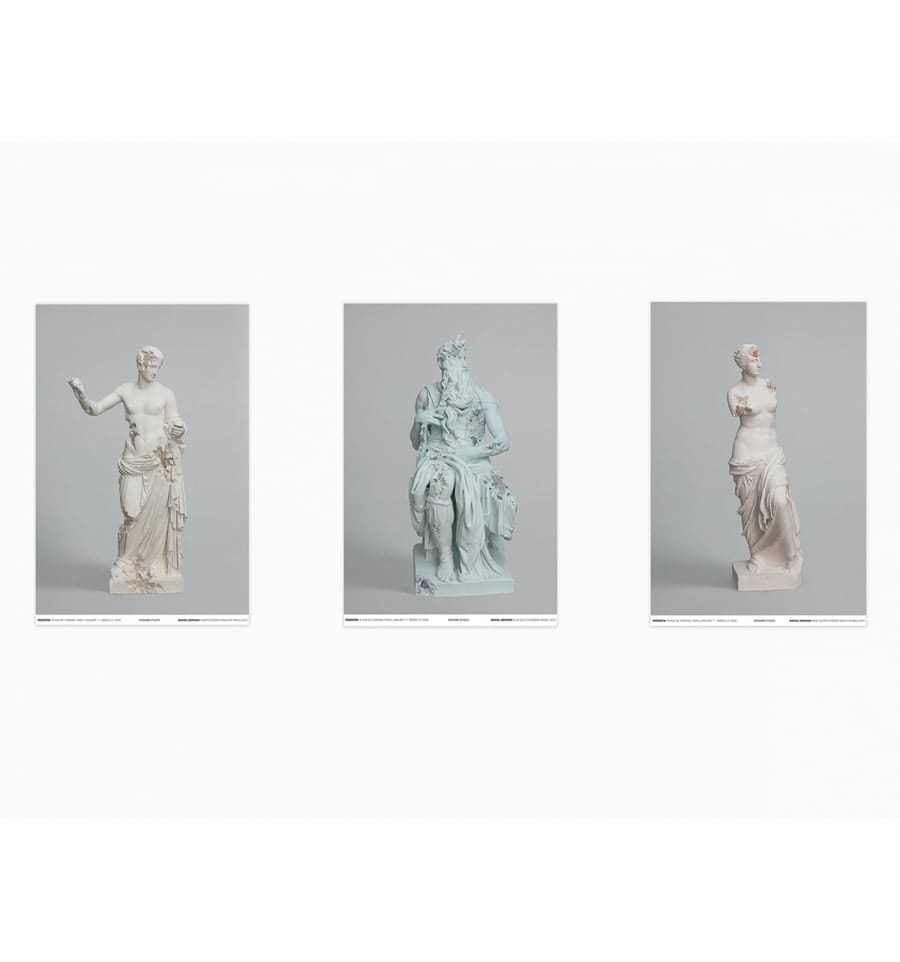 丹尼爾．阿爾軒 海報三件組 Daniel Arsham - Set 3 posters "3020" (Venus of Milo, Venus of Arles, Moses) by 丹尼爾．阿爾軒 ARSHAM, Daniel 