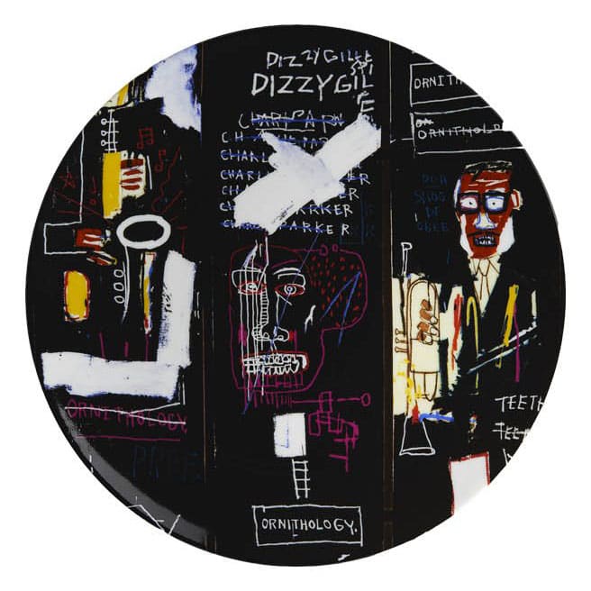 巴斯奇亞"Horn Players"瓷盤 Basquiat "Horn Players" plate by Jean-Michel Basquiat 