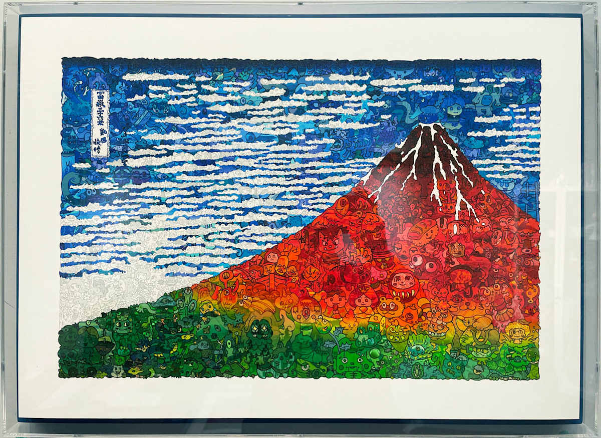 17/36 - 浮世繪-紅富士山：凱風快晴《富嶽三十六景》Red Fuji: Fine Wind, Clear Morning -99 Lucky Charms by 佐垣慶多 SAGAKI Keita 