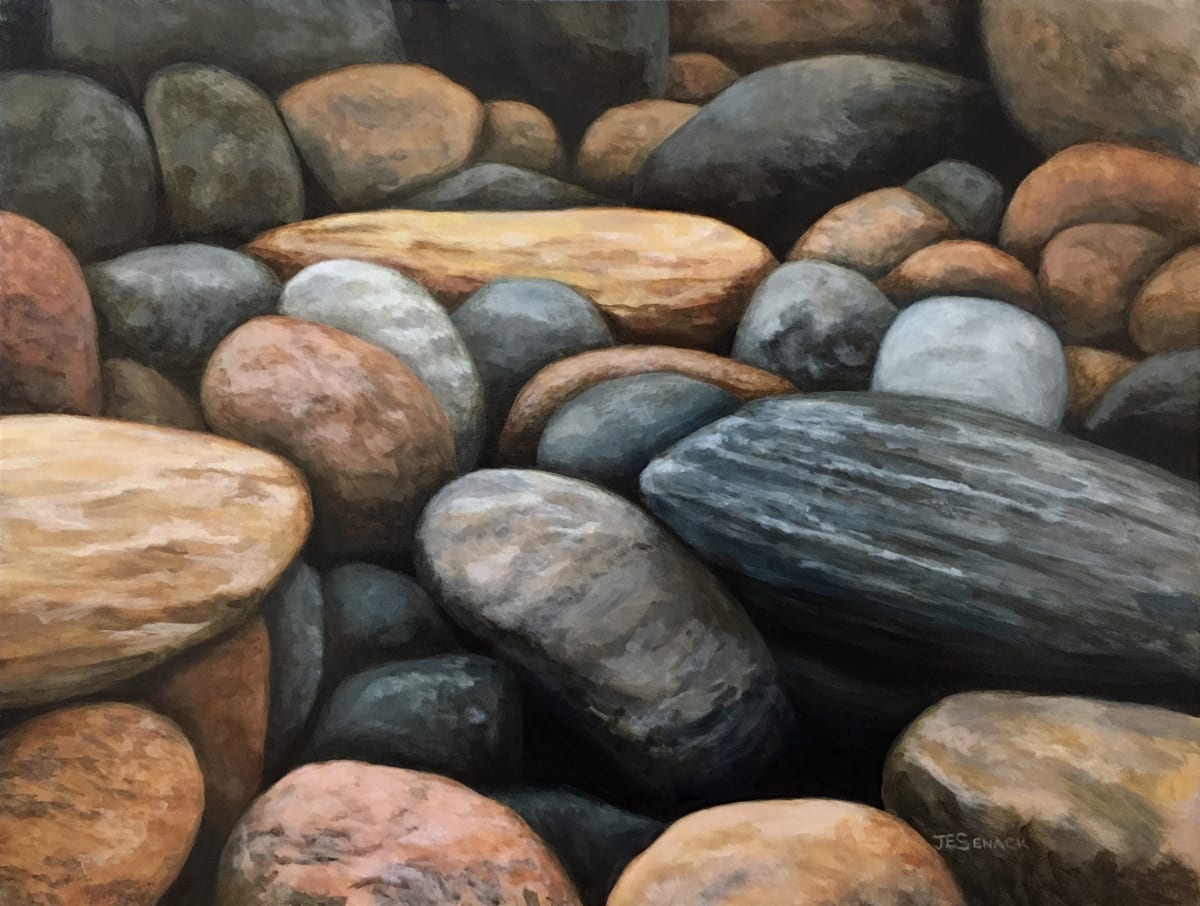 #299 Beach Rocks by J Elaine Senack 