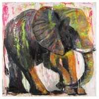 Coaster - elephant - followingthesun by Leslie Cline 