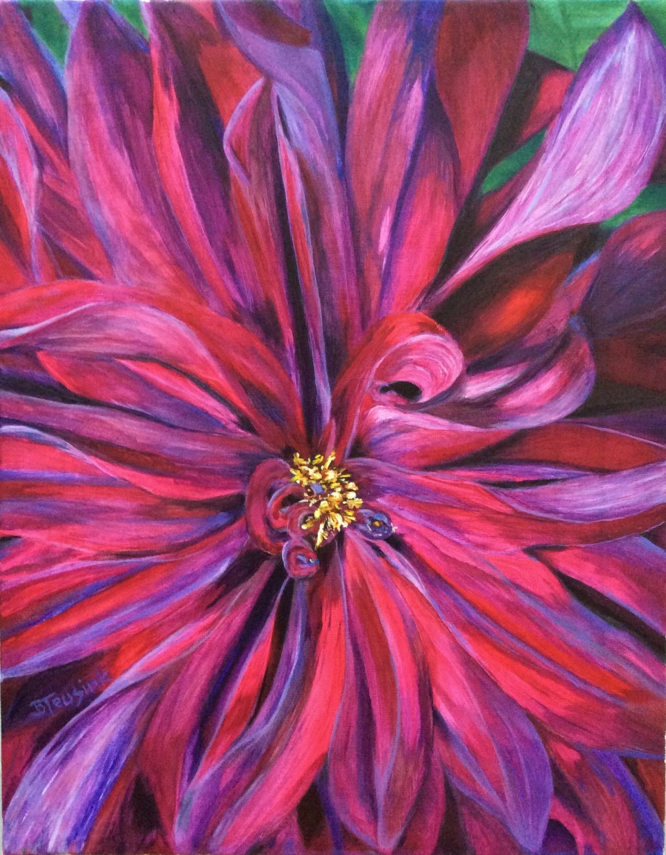 Dahlia - Up Close and Personal by Barbara Teusink 