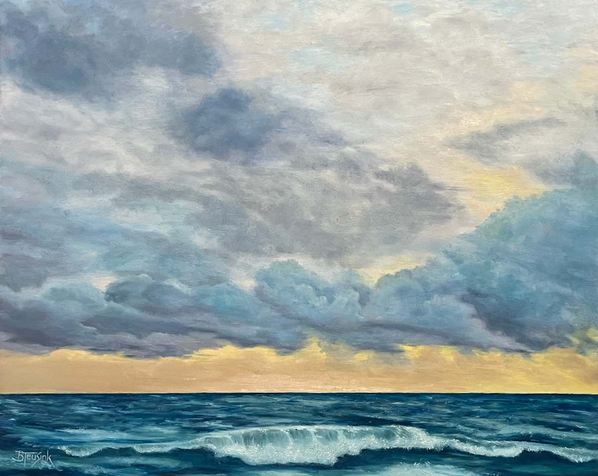 Rolling In (Turquoise Tide) by Barbara Teusink 