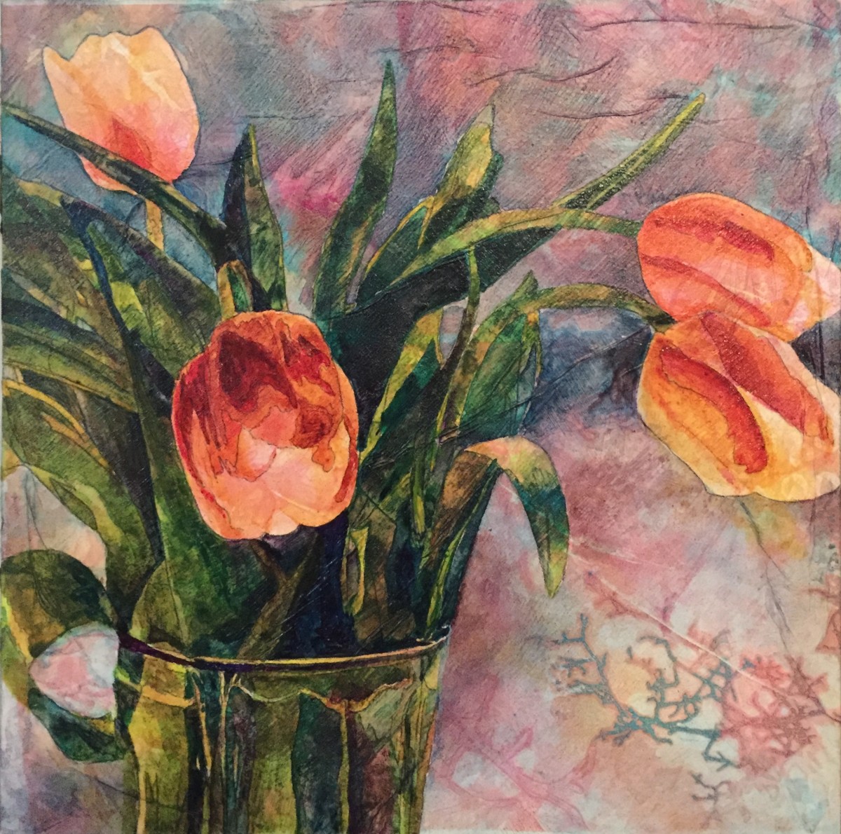 Textured Tulips by Barbara Teusink 