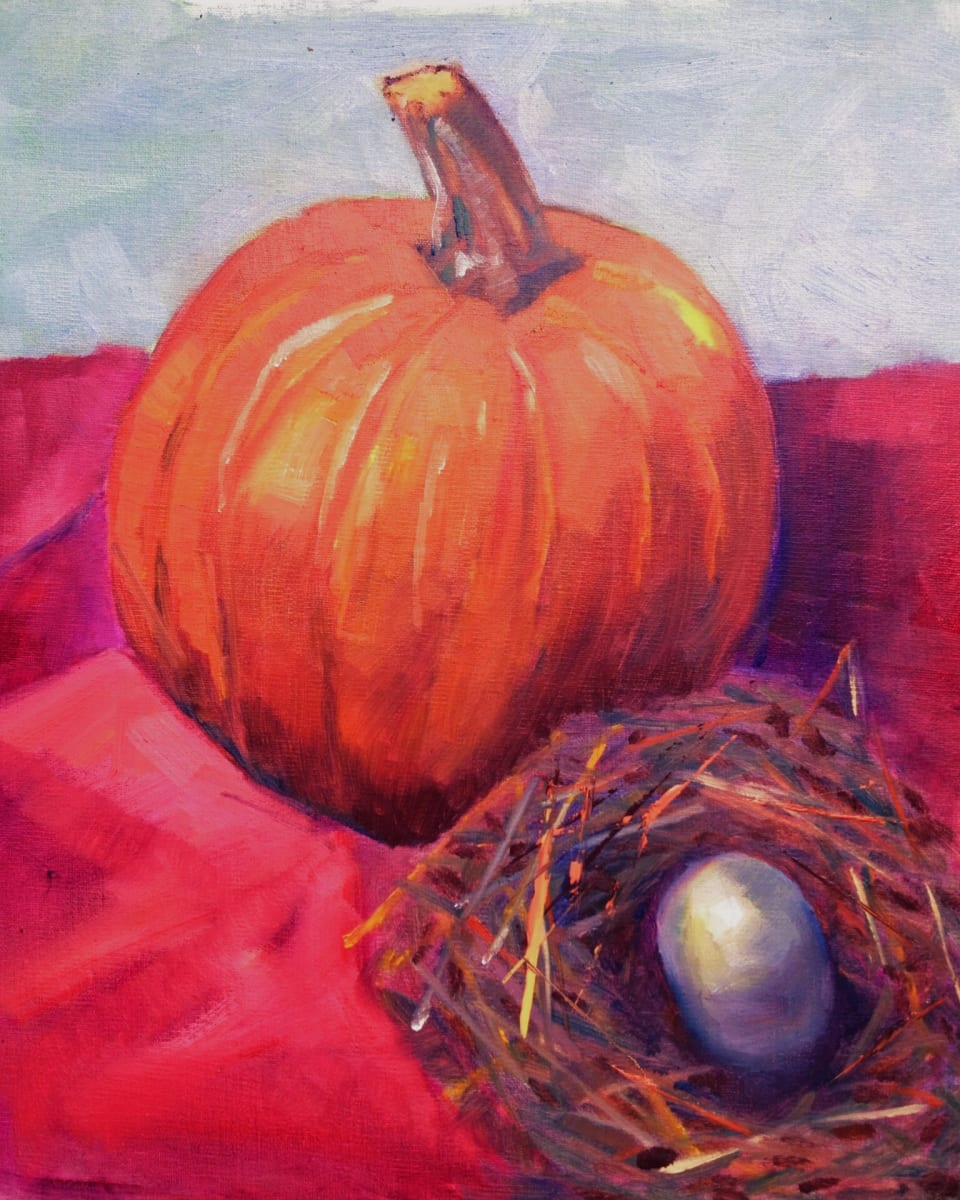 Still Life with Pumpkin by Barbara Teusink 